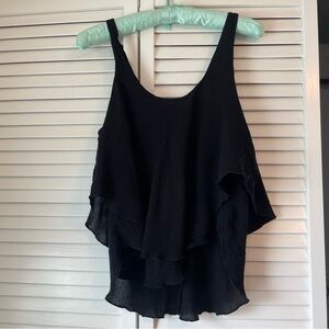 Free People Elegant Black Layered Women's Tank Top size medium